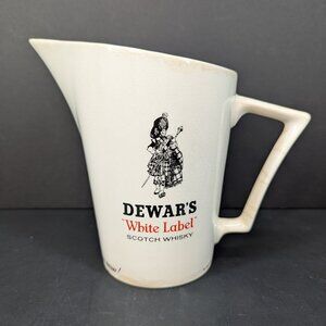 Dewar's White Label Scotch Whisky White Pub Jug Water Jug Wade Regicor